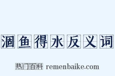 涸鱼得水反义词是什么意思的图片